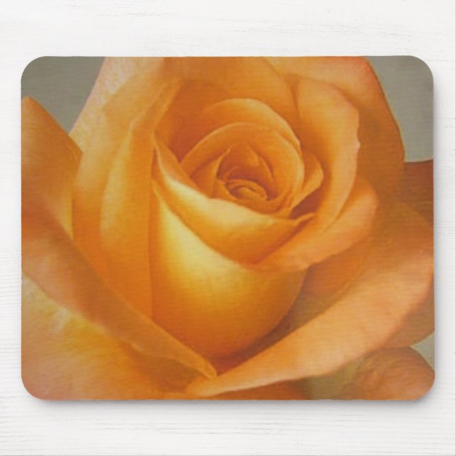 Flor amarelo alaranjado do rosa de Mousepad no (Frente)