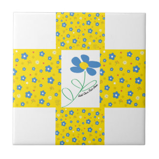 Flor Amarelo e Azul