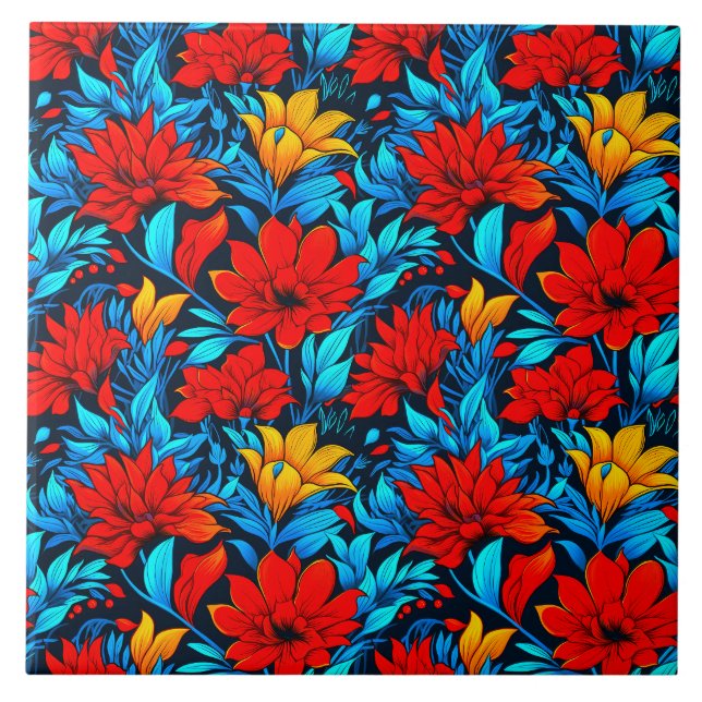 Flor Amarelo Floral Padrão-13075 (Frente)