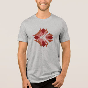 Flor Art Pop Abstrato Pequeno Rosa Bege Vermelho D