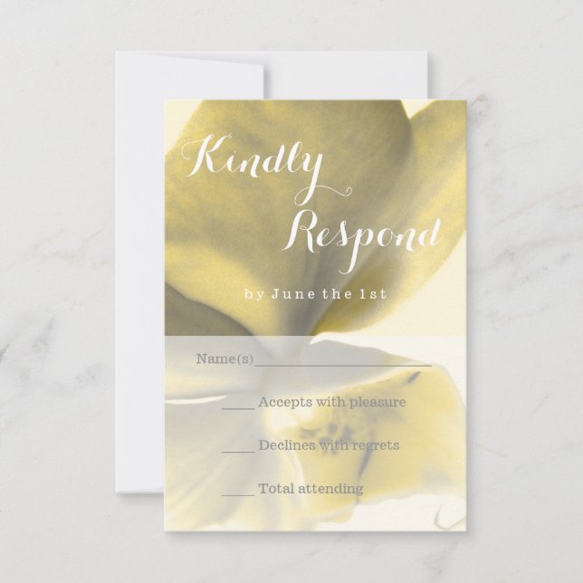 Flor Artística em Tons Amarelos - RSVP (Frente)