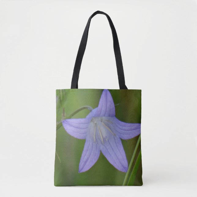 Flor azul bonito de Tote Bag All-over-impressão (Frente)