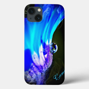 Flor Azul Brilhante W/Água Largar iPad *Personaliz