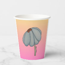 Flor azul com fundo rosa