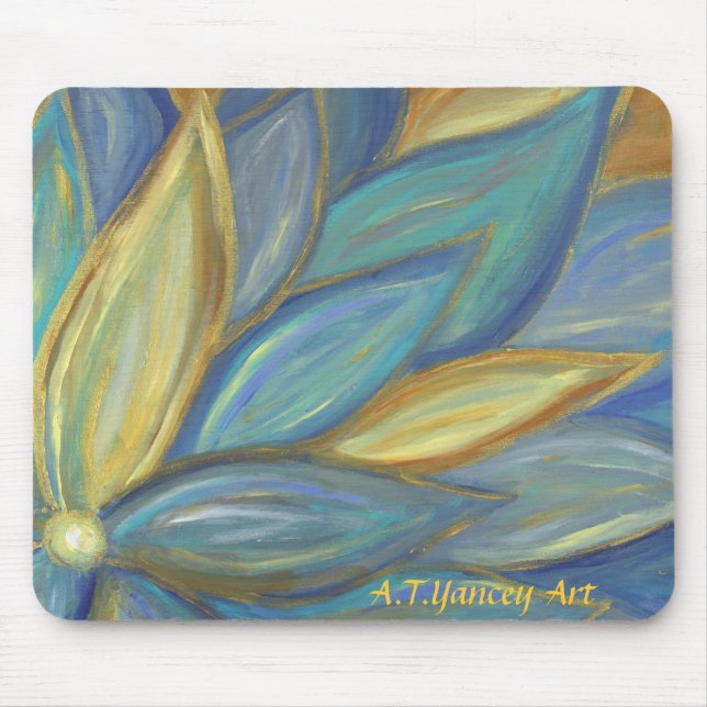 Flor azul Mousepad (Frente)