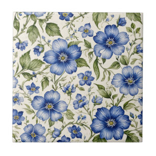Flor azul sem costura