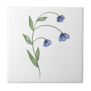 flor azul simples