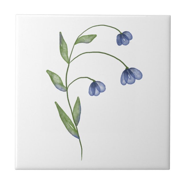 flor azul simples (Frente)