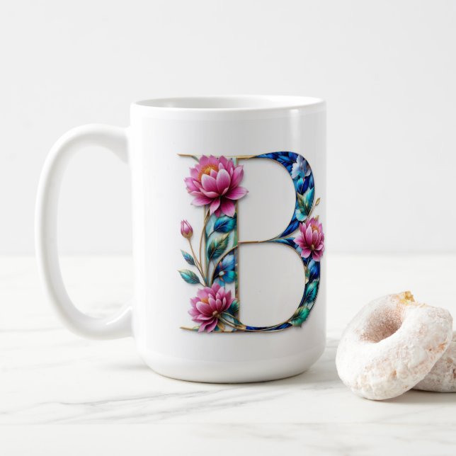 Flor B - caneca de café (Com Donut)