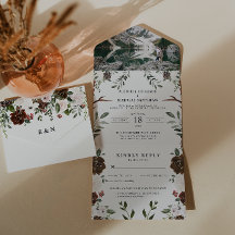 Flor Boho Rústico | Convite de Casamento Tudo em U