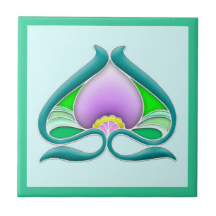 Flor bonita de Nouveau da arte