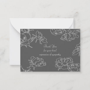 Flor Branca Após O Funcional Obrigado Cartões