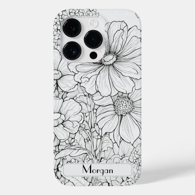 Flor Branca Branca Personalizada (Verso)