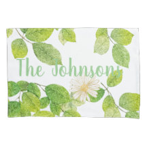 Flor Branco e Jardim de Folhas Verde