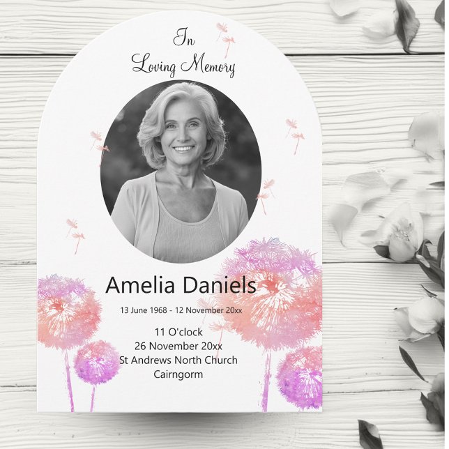 Flor Branco No Cartão Funeral De Memória De Amor (Criador carregado)