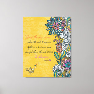 Flor - canvas de Anais Nin