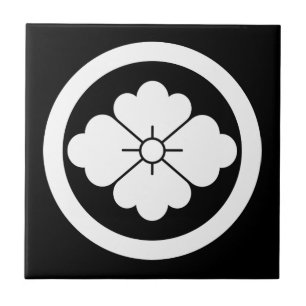 Flor chinesa rômbica em círculo