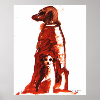 Flor com filhote - Impressão de arte