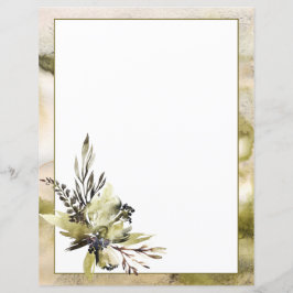 Flor Contemporâneo na Folha de Cobra de Aquarela