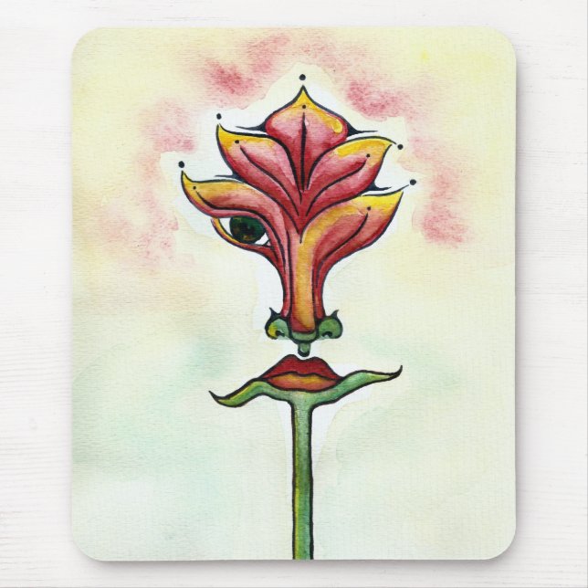 Flor cor-de-rosa Mousepad (Frente)