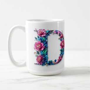 Flor D - caneca de café