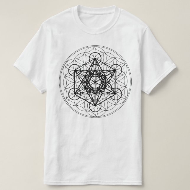 Flor da camisa do cubo de Metatron da vida (Frente do Design)