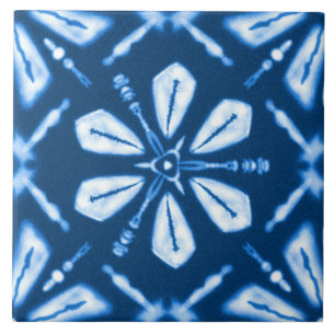 Flor da Estrela Azul Shibori