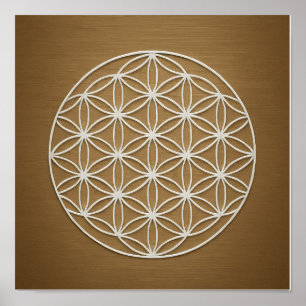 Flor da Vida Bronze Poster Bronze