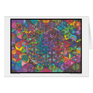 Flor da vida - cartão divino do zen dos olhos