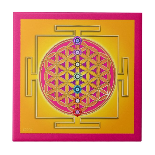 FLOR DA VIDA - Chakras Yantra (Frente)