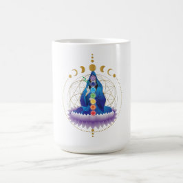 Flor da vida Deusa Chakra v2 caneca clássica