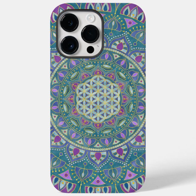 Flor Da Vida - Estilo De Mandala Índia 1 (Verso)