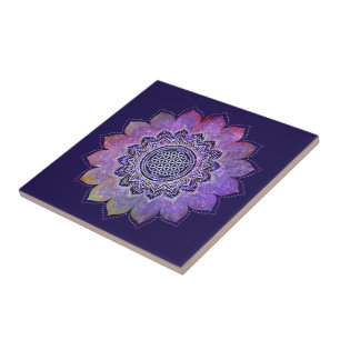 Flor da Vida - Estilo Vintage Galáxia Espaço 1