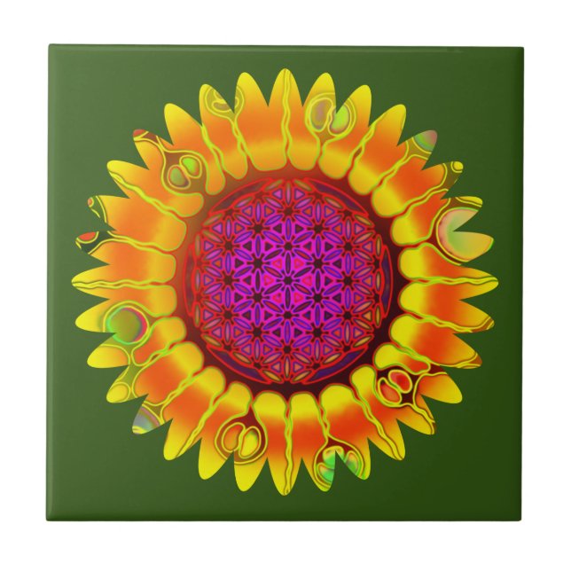 Flor Da Vida - Flor Geométrica 4 (Frente)