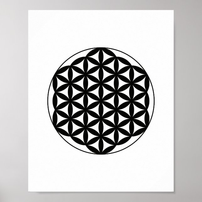 Flor da vida - Poster da Arte de Muro Sagrada da G (Frente)