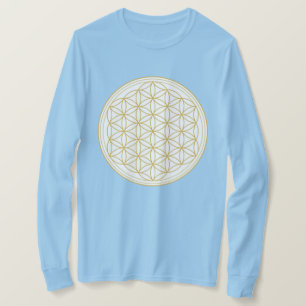 Flor da Vida Sagrada Geometria Camisa de Mulher