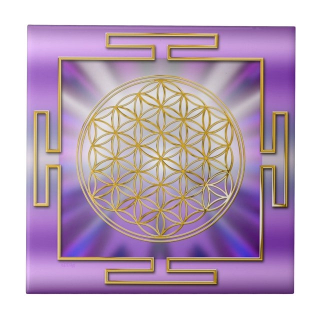 FLOR DA VIDA - yantra dourado (Frente)
