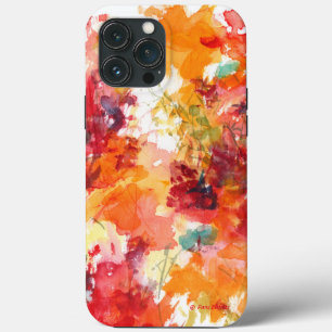 Flor de Aquarela Pintura Vermelha Laranja Floral 2