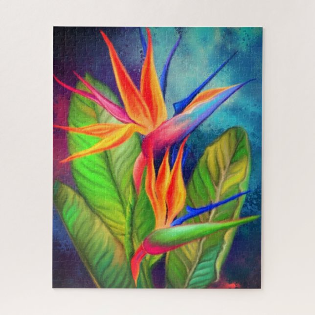 Flor de Ave do Paraíso Quebra-Cabeça - Pintura (Vertical)