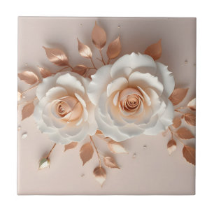 Flor de Blush Branco 3D