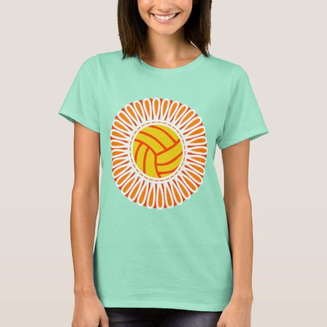 Flor de Bola de Polo Aquático - Design 1 (Frente)