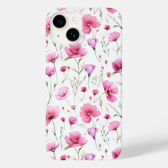 Flor de Campo Aguarela Rosa  (Verso)