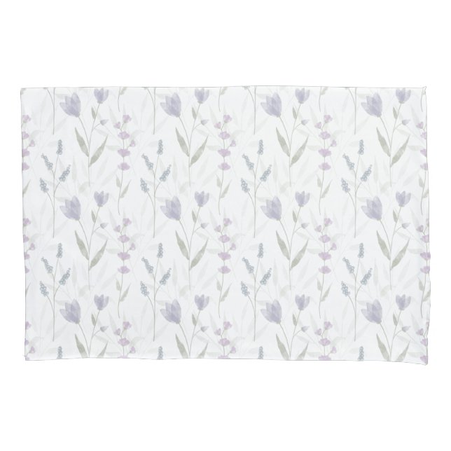 Flor de Campo Aguarela Roxo Azul  (Frente-Esquerda)