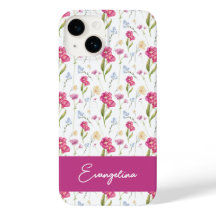 Flor de Campo com Nome Personalizado Rosa Roxo Aqu