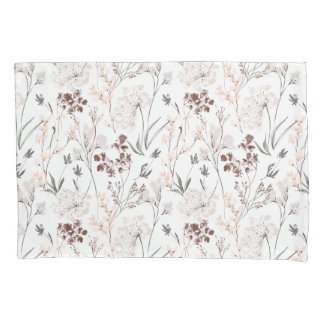 Flor de campo minimalista elegante folhas suave fl