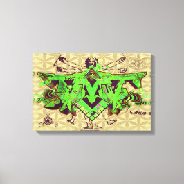 FLOR DE CANVAS DO GRAFITE ILLUMINATI DMT