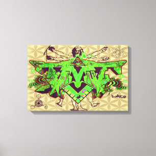 FLOR DE CANVAS DO GRAFITE ILLUMINATI DMT