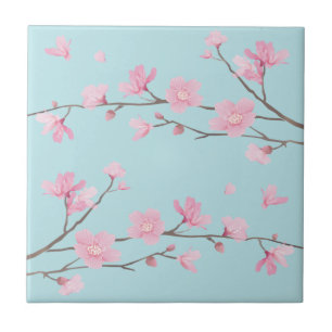Flor de Cereja - Azul-Céu