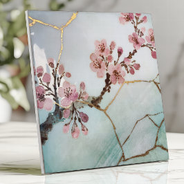 Flor de Cerejeira em Aquarela Japonesa Kintsugi