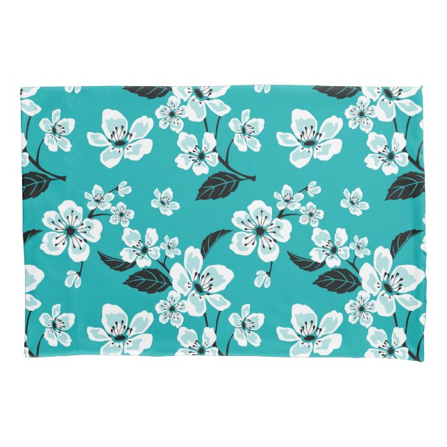 FLOR DE CEREJEIRA - SAKURA (AZUL-CELeste) (Frente-Esquerda)